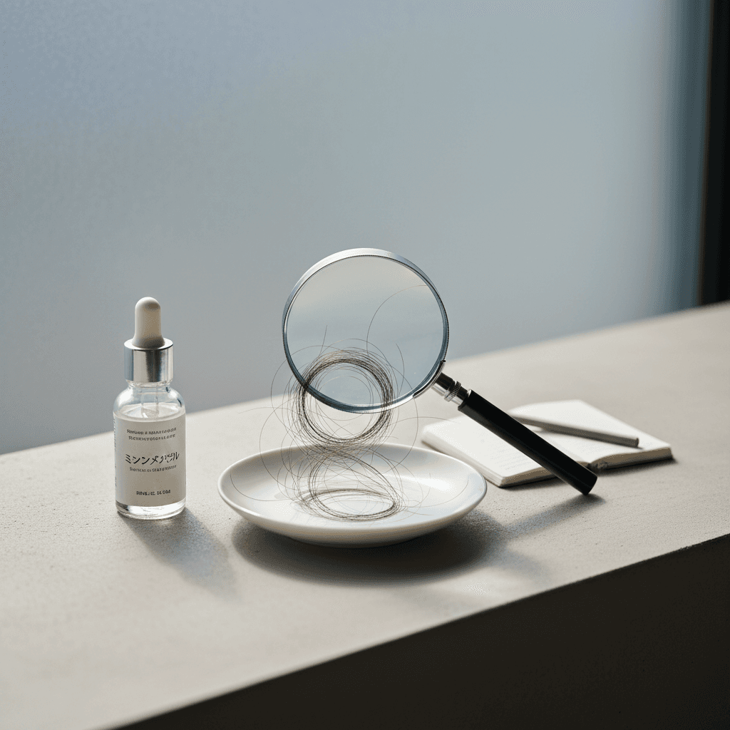 ミノキシジル初期脱毛の画像で症状を確認